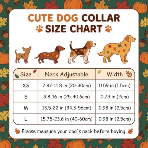 Fall Dog Collar, Dog Collar for Large Dogs, L