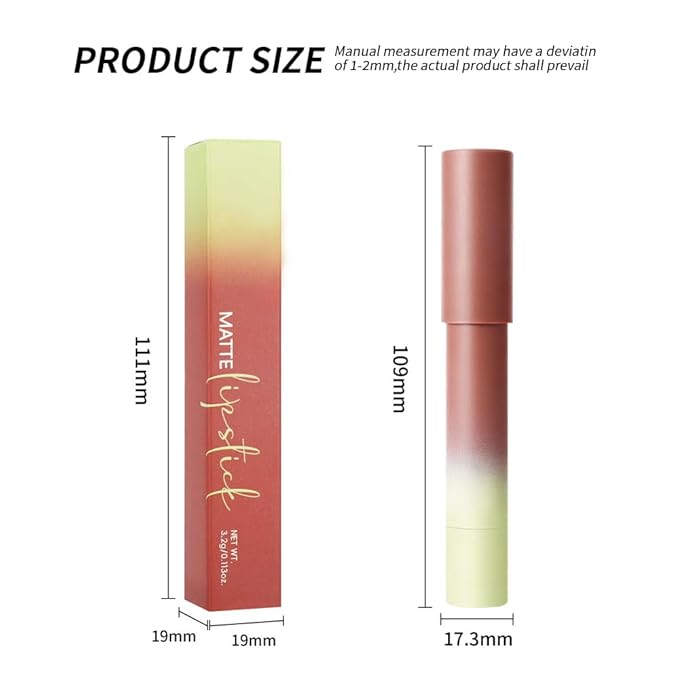 Chestnut Brown Matte Lip Liner Pencil – Smooth & Moisturizing Lip Pencil for Precise Contour, Rich Color Payoff, Lightweight Everyday Lip Makeup, Twist-Up Design,08#
