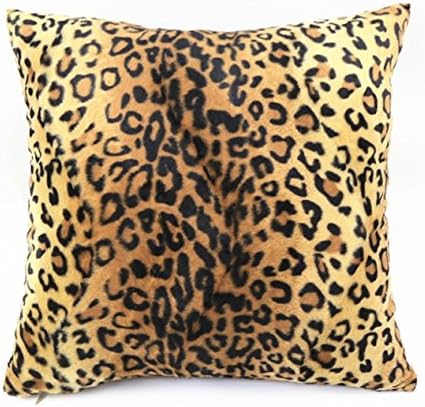 MoonRest Cotton Linen Decorative Throw Pillow Fully Assembled (Cheetah)