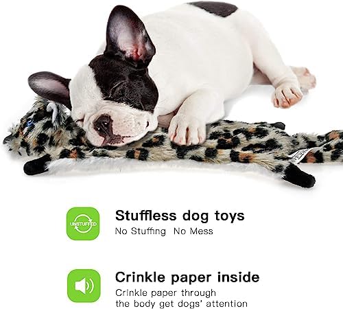 SHARLOVY Dog Squeaky Toy No Stuffing 6 Pack, Dog Toys Crinkle for Puppy