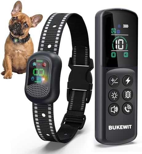 Shock Collar for Dogs, 4900FT Dog Training Collar with Remote, IP67 Waterproof Rechargeable E Collar for Dogs, 4 Training Modes, Voice Call, for Small Medium Large Dog(10-120Lbs)