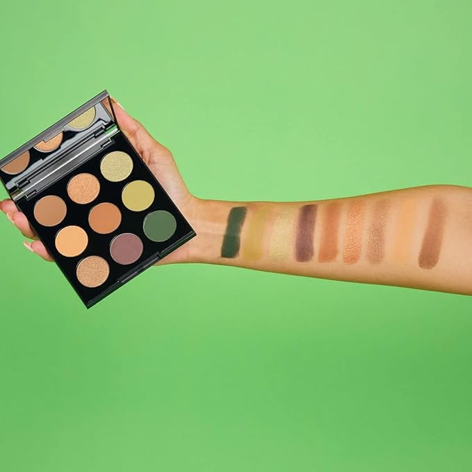 Palladio Ultimate 9-Count Eyeshadow Palette, Talc-Free Formula, High Pigmented Shades in A Mix of Matte & Shimmer Finishes, Blendable Long Lasting Colorful Professional-Grade Makeup (Natural Earth)