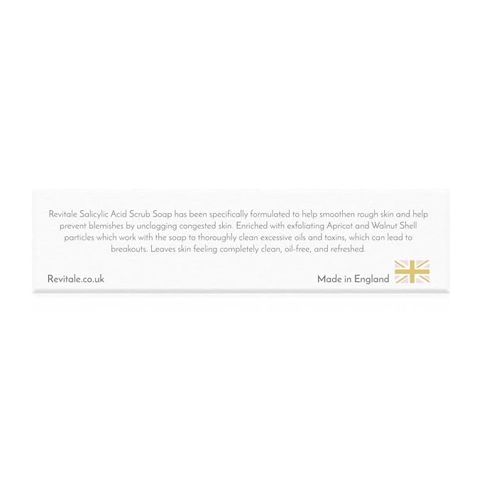 Revitale Salicylic Acid Scrub Soap, Pore Exfoliating, Softening Skin, Anti-Blemish (Pack of 2)