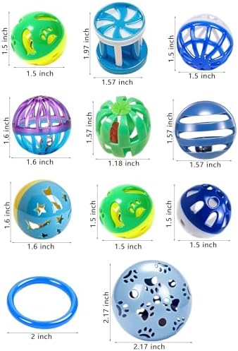 12-Pack Rabbit Chew Ball Toys with Squeakers, Non-Toxic PP