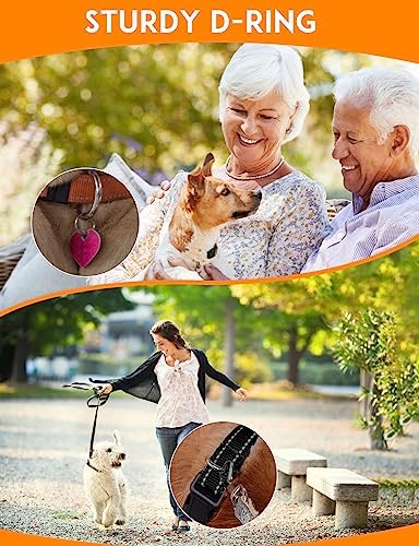 Replacement Shock Collar Strap with Metal Ring, Reflective Nylon, Black/Orange, 3/4 Inch x 28 Inch, Compatible with Multiple Training Collars, 2 Packs