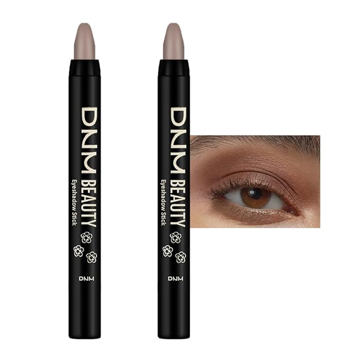 evpct 2Pcs Cream Eye Shadow Brightener Sticks Set for Eyes Waterproof, Ginger Matte Pencil Eye shadow Applicator Stick Pen Bulk Palette Makeup sombras en crema para ojos 29+29