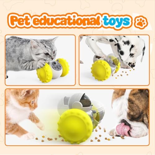 Pet Dog Treat Dispensing Toy Cat and Dog Intelligence Training Slow Feeder Toy for Medium Small Dogs Pet Educational Chase Toy