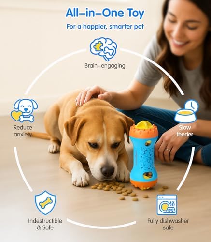 Dog Puzzle Toy, Interactive Slow Feeder for All Dogs