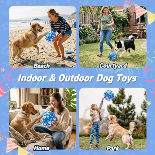 QDAN Dog Gifts, Puppy Dog Birthday Toys, Tennis Ball for Dogs, 9.5 Inch