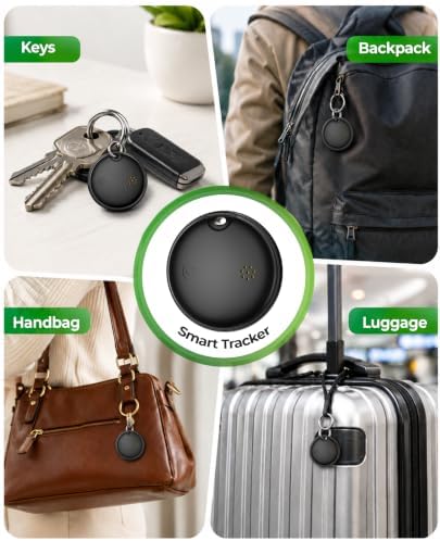 2026 Air Tags Tracker Tag for Android & iOS - Bluetooth Tracker with IP68 Waterproof, 100dB Alarm, Replaceable Battery, GPS Tracker Smart Tag for Luggage Keys Wallet Pets Kids, Airtag 1 Pack