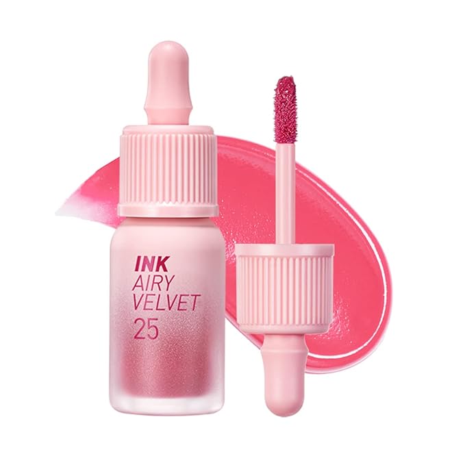 Peripera Ink Airy Velvet Lip Tint | High-Pigmentation, Lightweight, Soft, Moisturizing, Not Animal Tested (025 ZAZZY PEACH (NEW))