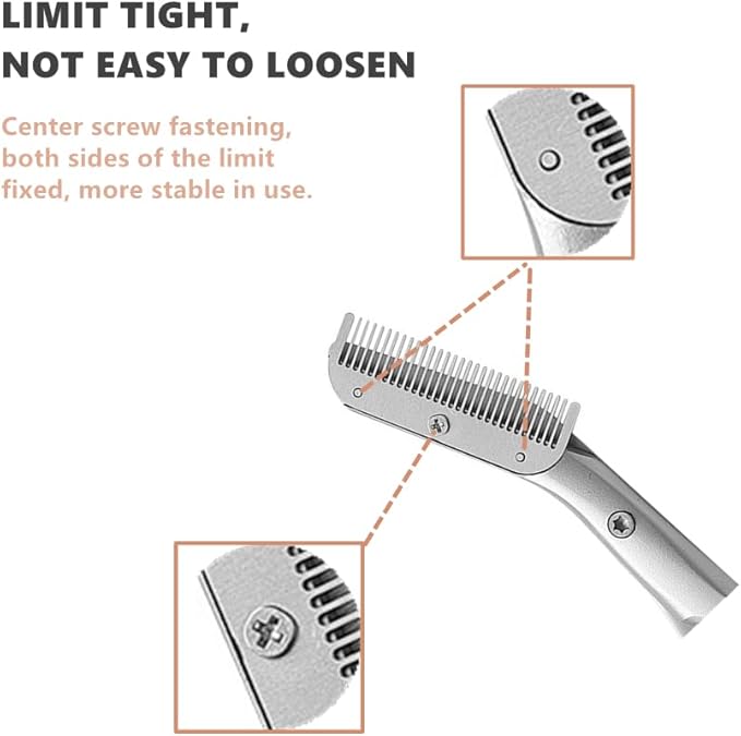Eyebrow Comb Trimmer - Scissors with Comb, Eyebrow Trimmer for Men & Women, Comes with Brush