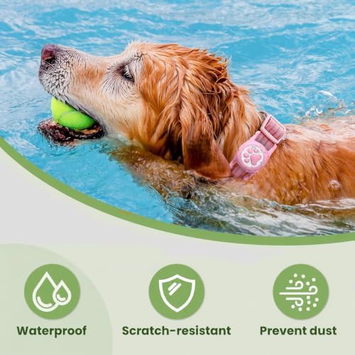 Dog Tracker with Apple Find My, GPS Pet Tracker for Dogs and Cats | Real-Time Location Tracking, No Monthly Fee or SIM Card, Waterproof Dog Collar Tracker with Holder, iOS Only