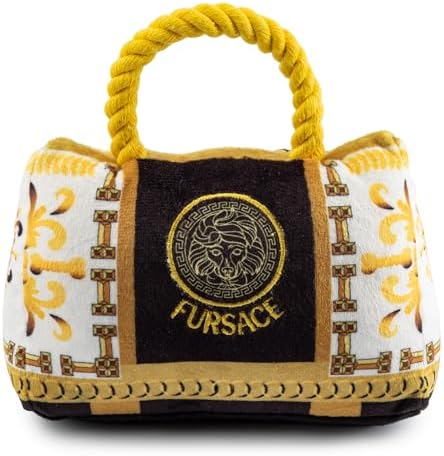 Haute Diggity Dog Fursace Handbag Plush Dog Toy, Designer Parody Chew Toys