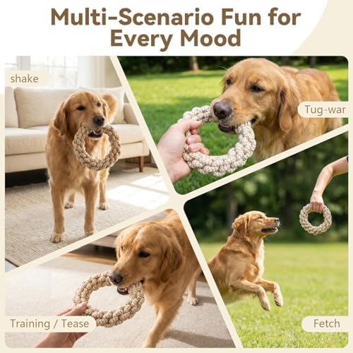 Durable Puppy Chew Toys for Teething, Tough Rope Toys for Small and Medium Dogs, Training Chew Rope, L Size