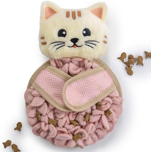 Catstages Snuffle Mat Interactive Treat Dispenser Cat Toy, 8.7" x 5.9"