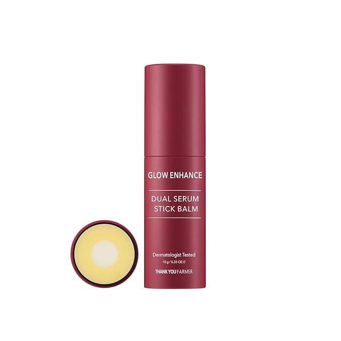 THANKYOU FARMER Glow Enhance Dual Serum Stick Balm - Korean Eye Cream for Face, Crows Feet Eye Treatment Fine Lines Lifting 0.35oz