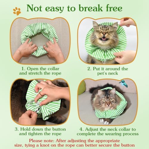 Cat Cone Collar Soft Recovery Collar Adjustable Surgery Cone for Kittens