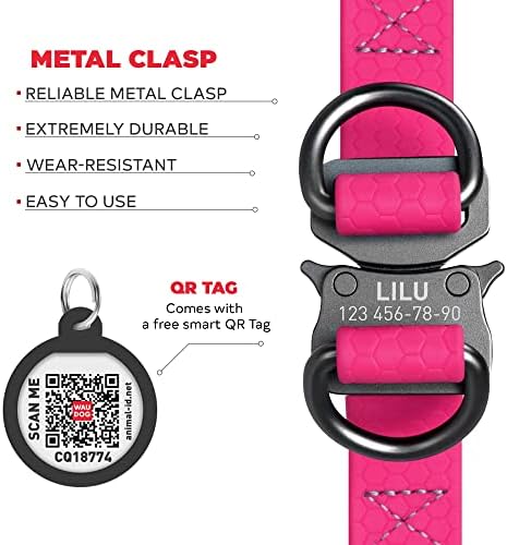 Waterproof Dog Harness 3/5 Wide Pink/Waterproof Dog Leash 6Ft Pink
