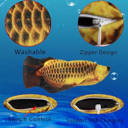 Flopping Fish Electric Dog Toy,Realistic Interac tive for Small Medium Dogs