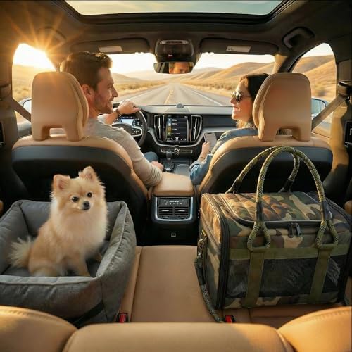 Soft-Sided Pet Carrier, Camo Green, 19.7 x 11.8 x 11.4 in