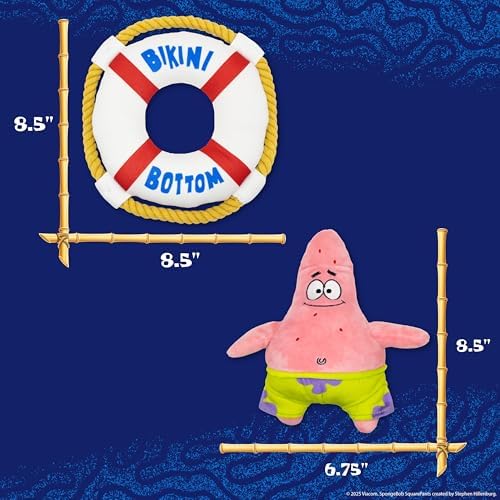 SpongeBob SquarePants, Squeaky Plush Dog Toys, Patrick Set, 2-Pack