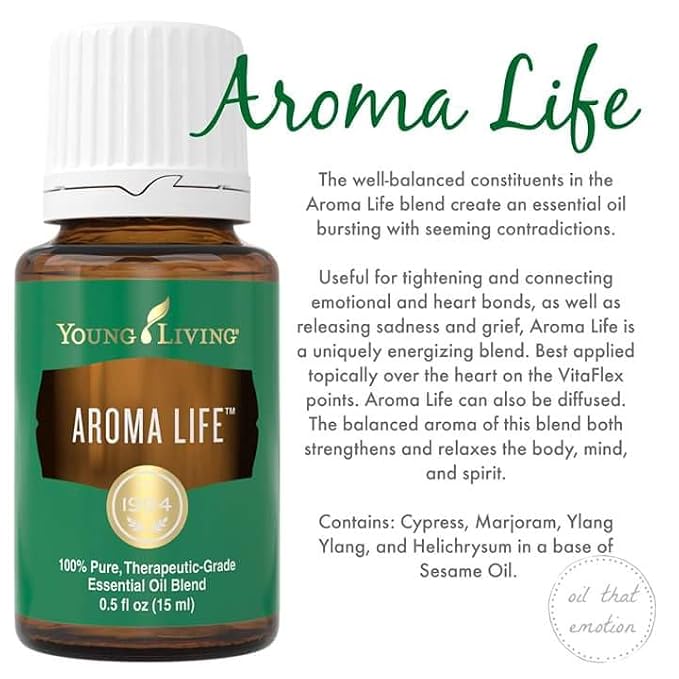 Young Living Aroma Life Essential Oil Blend | 15 ml | Ideal for Massage & Aromatherapy Diffusers | Calming Herbal Scent for Relaxation & Tranquility | Self-Care & Wellness Ritual