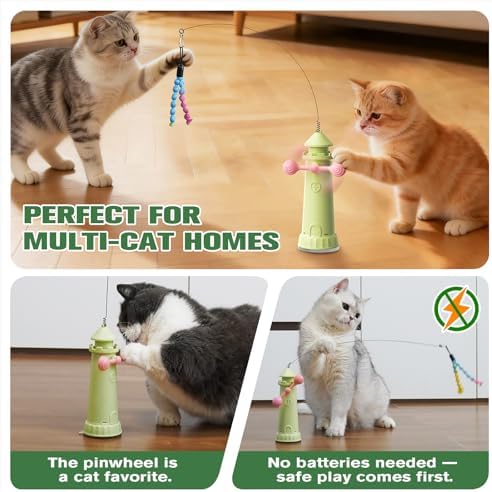 Interactive Cat Toys Play Chase Exercise, Powerful Cat Suction Cup Toy