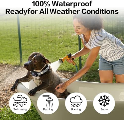 Smart Dog Training Collar with Beep and Vibration, No Shock Anti-Barking Device, 3 Humanized Modes, Battery Level Display, Black Mesh Band