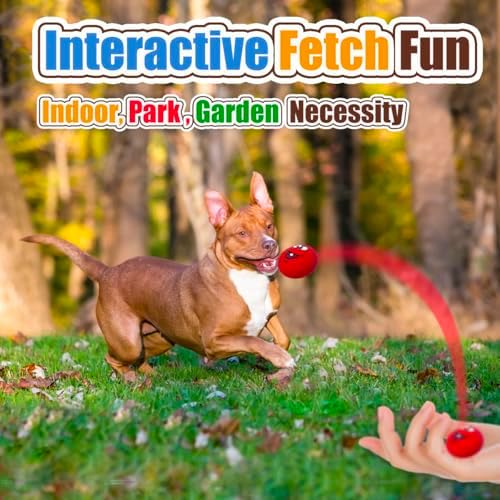 3.1" Squeaky Dog Toys for Large Dog, Medium Breed, Latex Flat Ball