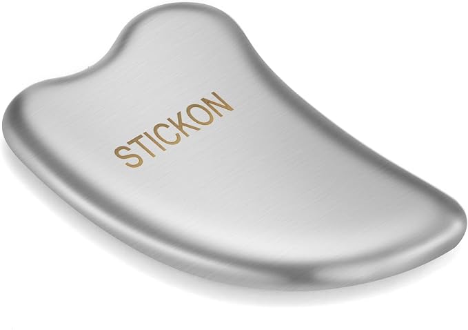 STICKON Stainless Steel Gua Sha Scraping Massage Tool - IASTM Tools Great Soft Tissue Mobilization Tool Design to Reduce Neck, Shoulder, Back and Muscle Pain (Heart Shape)