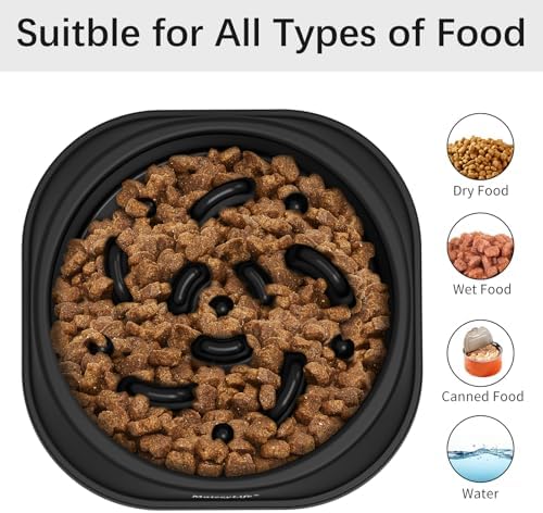 MateeyLife 1-Pack Slow Feeder Dog Bowls, 1 Cup, Dog Puzzle Feeder Bowl