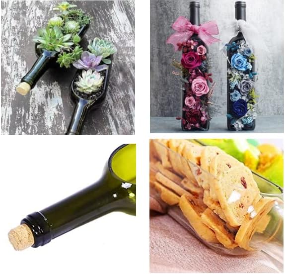 Wine Bottle vase not Included Hanger, only Bottle, Add Your Like Flowers, Plant(1PC Transparent)
