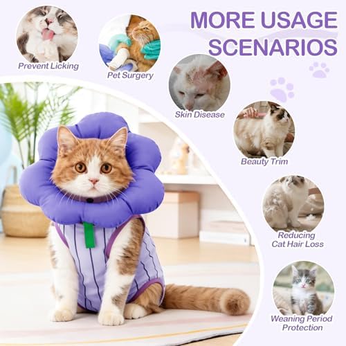 EMUST Recovery Suit for Cats After Surgery, Breathable Surgical Wear Female