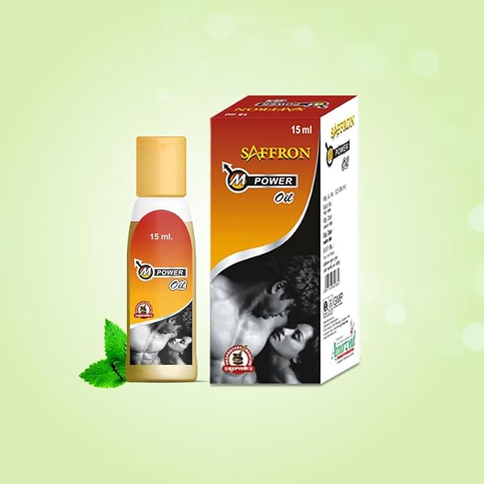 King Saffron M Power Oil, 3 Pack of 15 ml (45 ml Total), for Men | Massage Oil