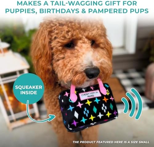 Haute Diggity Dog Chewy Vuiton Handbag Plush Dog Toy, Designer Parody Toy