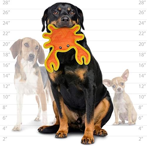 Tuffy® - DuraForce® : Crab Dog Toy: Ultra Durable Plush Toy with Multiple Layers & Reinforced Seams, Washable and Floats, DuraForce® Construction