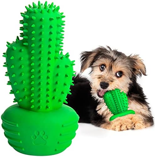 Pamlulu Christmas Dog Gifts, Dog Toys for Small Dogs Dog Toothbrush for Teething Cleaning, Rubber Squeaky Toys for Puppy