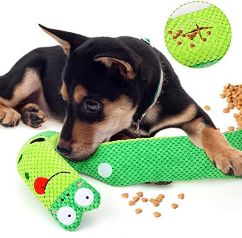 Letsmeet Squeaky Snuffle Dog Toy for Boredom Relief, Interactive Treat Puzzle Plush for Mental Stimulation & Foraging Training, Soft Chew Toy for Small Medium Dogs