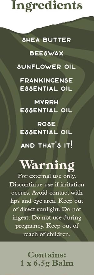 Essential Oils Balm Stick | Enchanted Earth Aromatherapy Balm by Tacoma Aroma | Beeswax Based Body Balm | Frankincense, Myrrh & Rose Essential Oils Blend For Peace and Tranquility | 6.5 grams