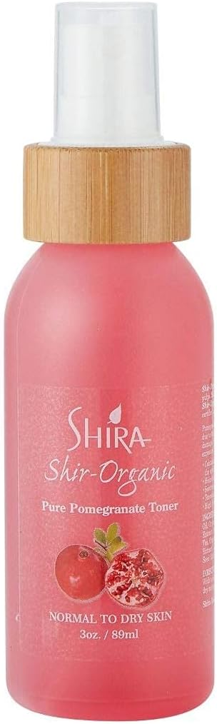 Shira Shir-Organic 4 Pack for Normal to Dry Skin - Coconut Oatmeal Cleanser, Pomegranate Toner & Apricot Moisturizer & AHA Treatment Scrub