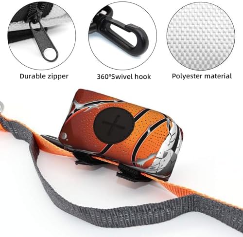 Basketball Wall Dog Poop Bag Holder Sport Ball Waste Bag Dispenser for Leash Portable Poop Bag Carrier Pouch for Dogs