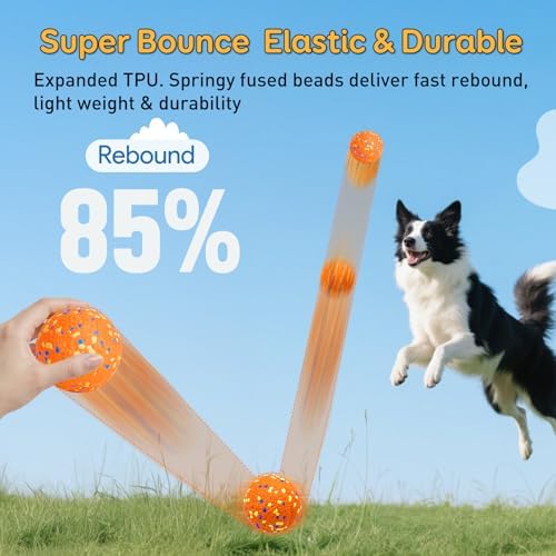 Kimee Dog Balls Tennis Balls Dog Chew Toys for Aggressive Chewers 3.15''