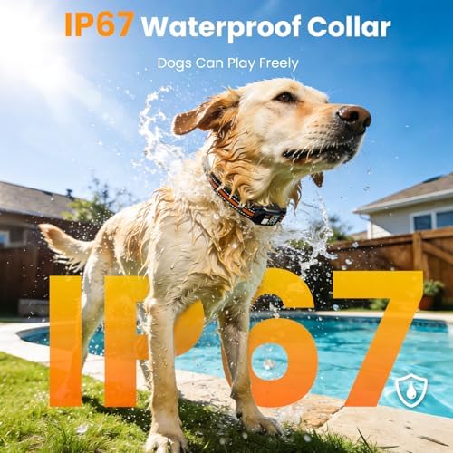 2 in1 Dog Bark and Shock Collar - 4500FT Anti Bark Collar with Remote, 3 Training Modes (Tone, Vibration, Safe Shock), IP67 Waterproof, Portable Training Collar for Medium and Large Dogs (5-120lbs)