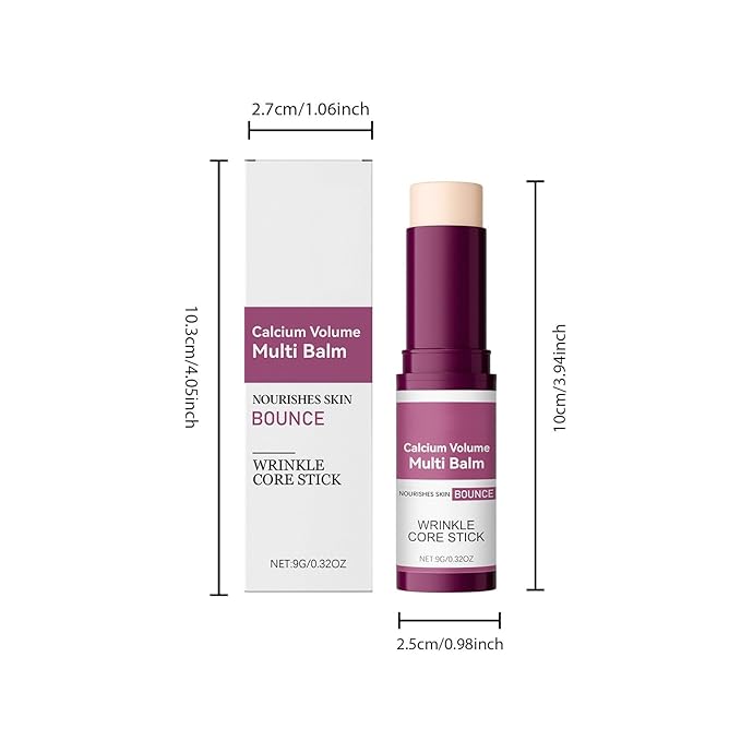 2 Pcs Calcium Multi Balm Stick,Anti-aging Firming & Sagging Wrinkle Care Collagen Calcium Multi Balm Stick.