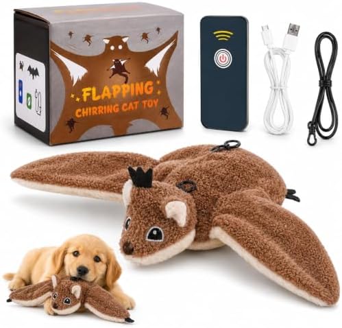 Flying Bat Dog Toy, Interactive Pet Toy that Flaps and Flies, Keeps Dogs Active and Engaged, Indoor Exercise Chase Toy for Puppies and Adult Dogs (Itachi)