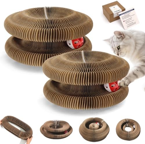 Magic Organ Cat Toy Upgrade Foldable Cardboard Cat Scratcher, 2 Pack