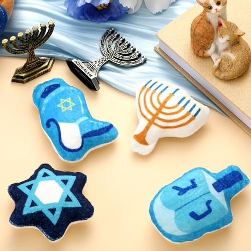 Soulchen Hanukkah Style 4 Pcs Catnip Silvervine Cat Toys Chew