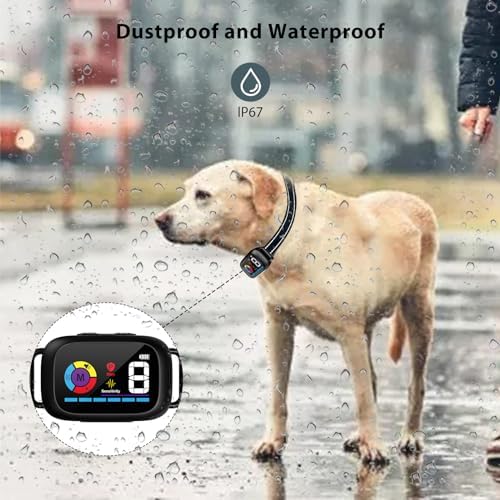 Dog Bark Collar - Rechargeable Dog Bark Deterrent Devices for Large, Medium and Small Dogs, Anti Barking Training Device for Dogs with 6 Adjustable Mode and 8 Sensitivity