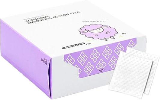 Embossing Cotton Pads -100% Pure Cotton Pads for Makeup Removal & Skincare, Premium Korean Facial Pads, Lint-Free, Hypoallergenic, 270 Count